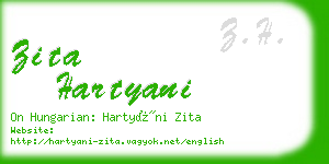 zita hartyani business card